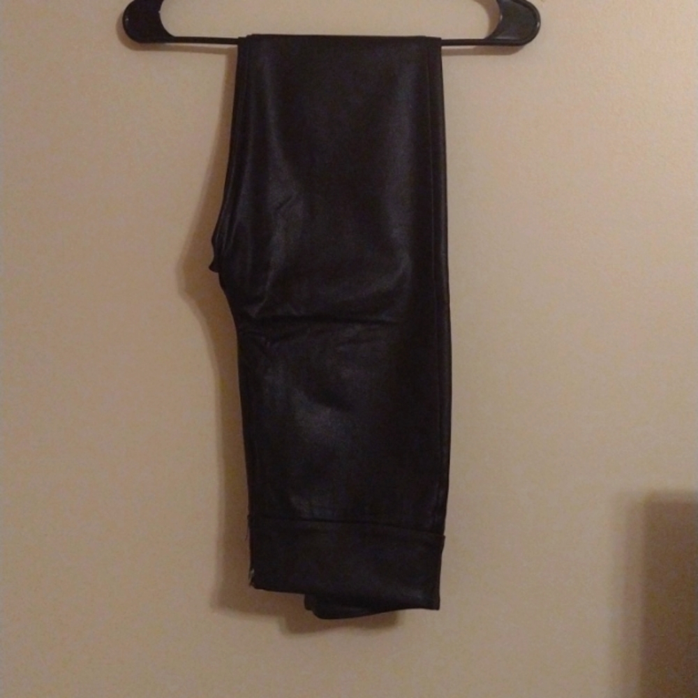 High waist PU leather pants